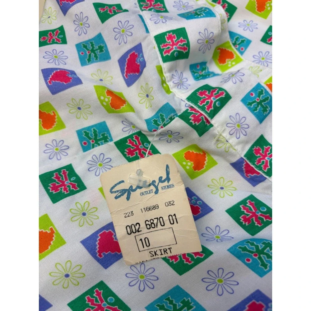 Vintage 90s Funky Print Regatta Sport Culottes Size 10 NWT Maximalist Twee Artsy
